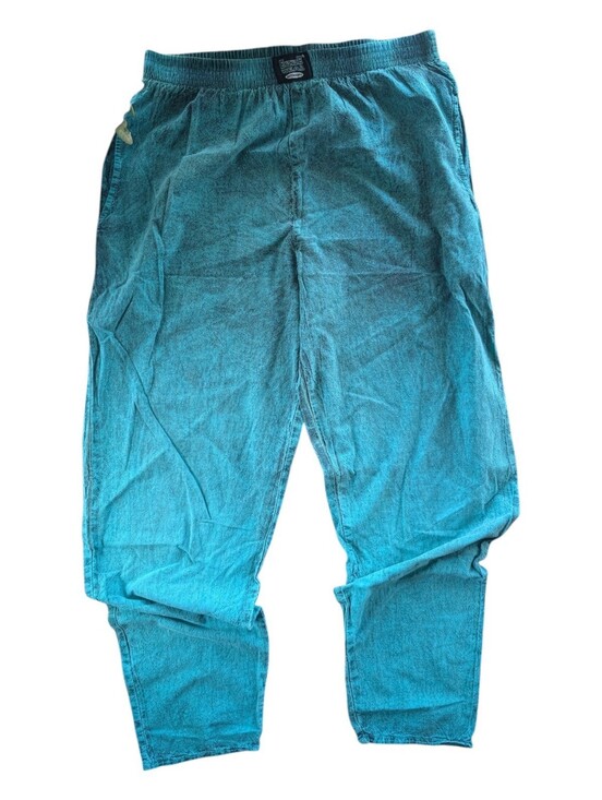 Vintage Pants - Vintage 90s EZZE WEAR Teal Cotton Pants Made in Canada Large